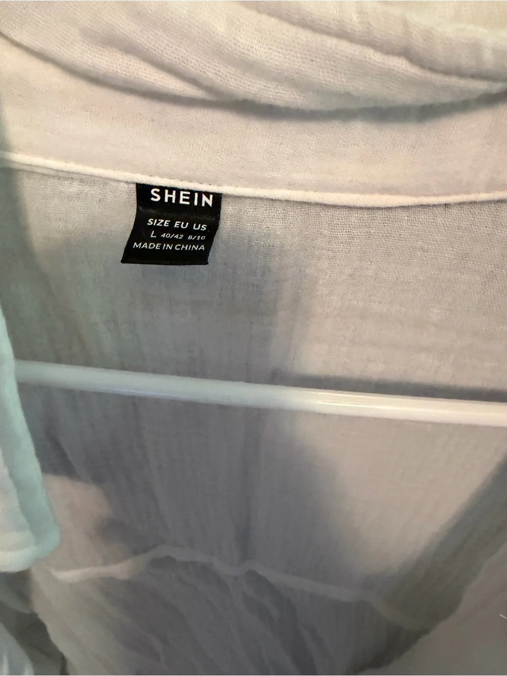 SHEIN white button up